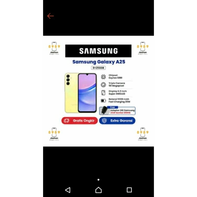 Samsung A25 Ram 8/256