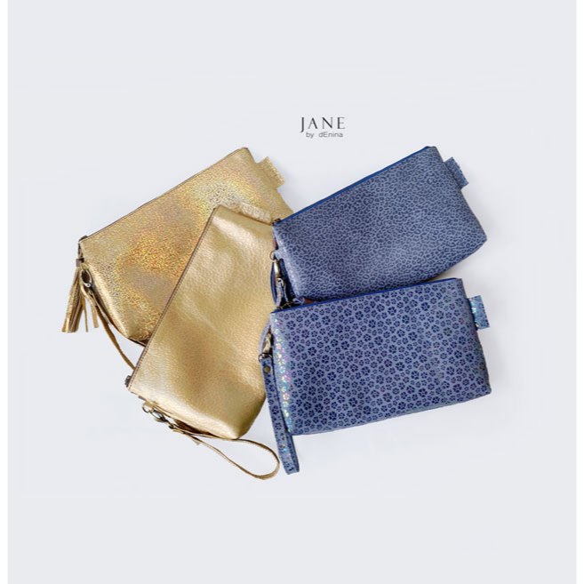 Jane - Clutch Kulit Sapi Asli - Denina