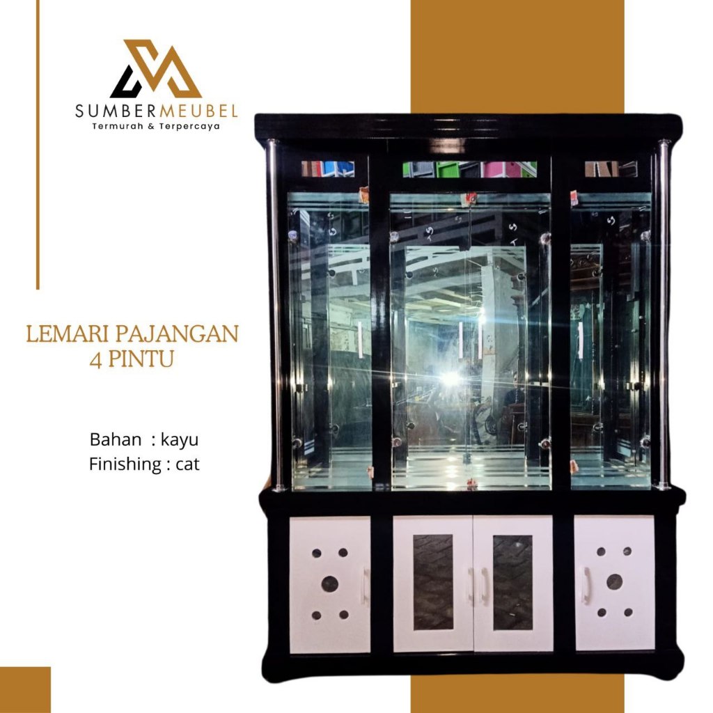 LEMARI PAJANGAN MINIMALIS 4 PINTU