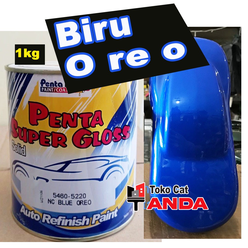 Cat penta Biru oreo5220- Cat Nc Biru 1Kg Penta Super gloss 5220