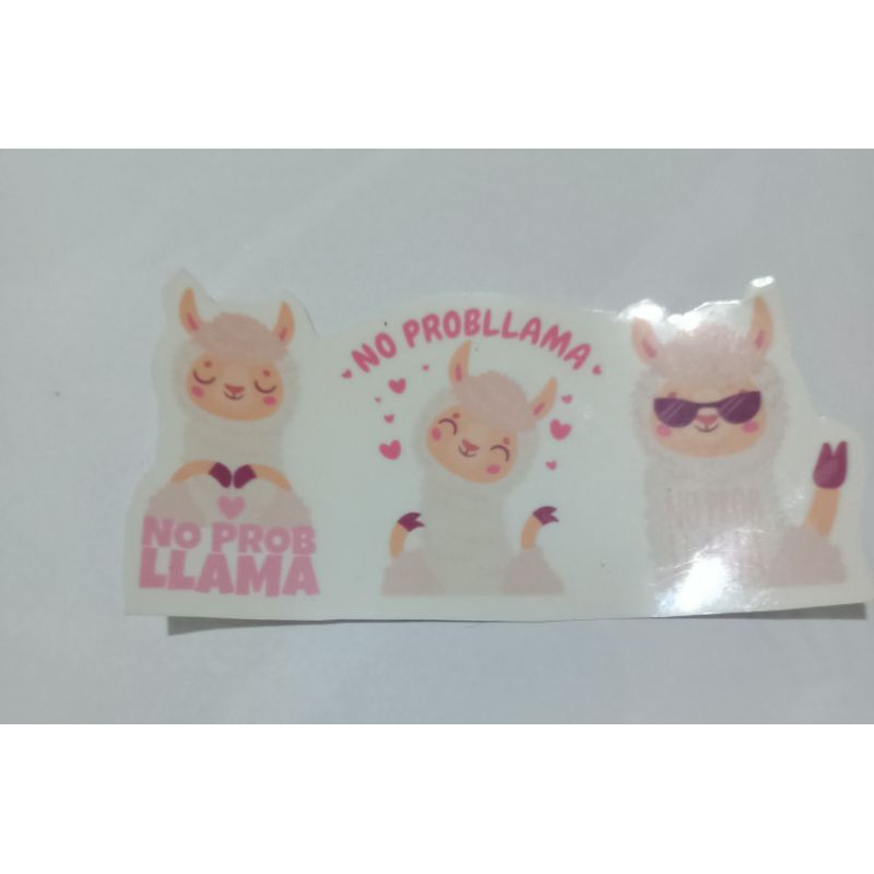 

Sticker transparan Alpaca