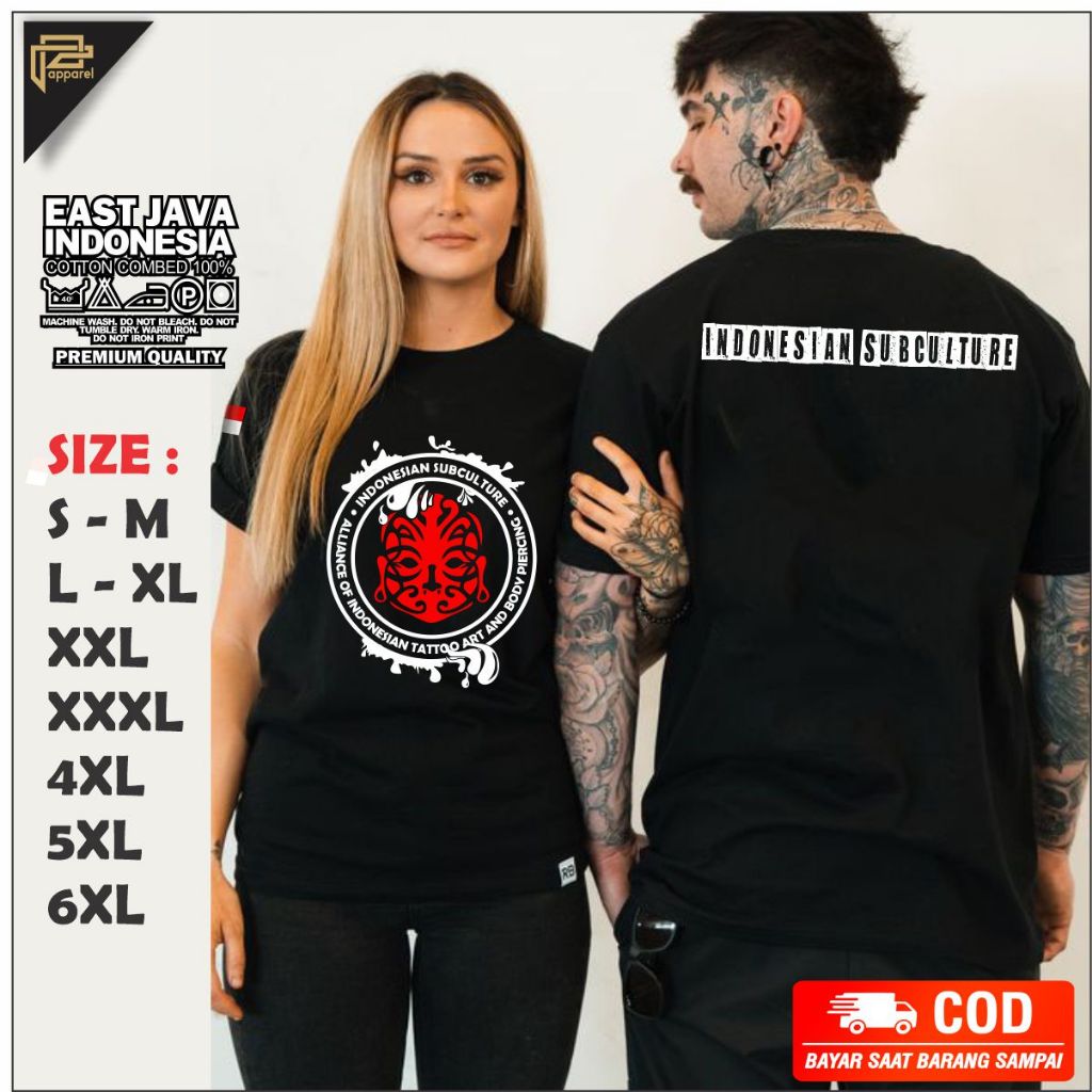 baju kaos mas berto indonesian subculture tatto art terbaru bahan adem