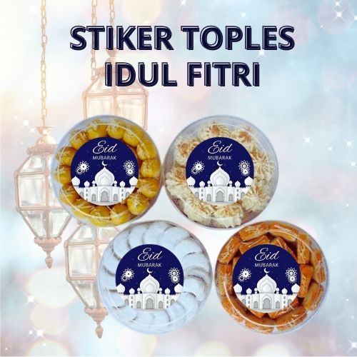 

STIKER TOPLES IDUL FITRI / STIKER TOPLES LEBARAN / STIKER TOPLES KUE KERING LEBARAN / STIKER CUSTOM