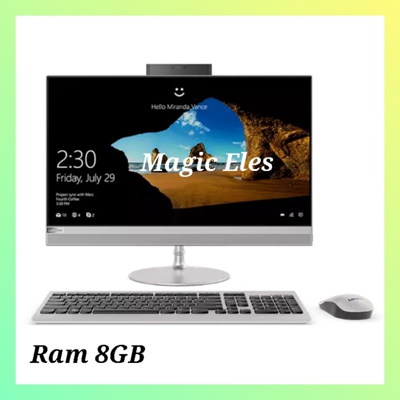 PC AIO Lenovo 520 -24IKL intel Core i7 -7700T Ram 8GB SSD 512GB Windows 11