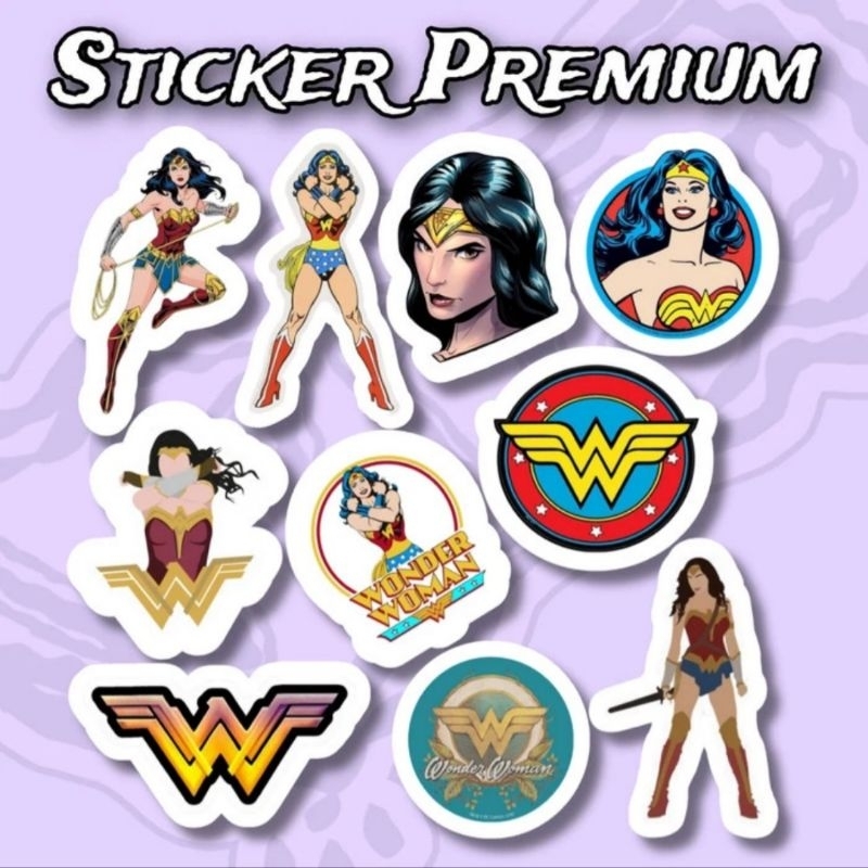 

Sticker Wonder Woman Pack 10pcs Premium Waterproof