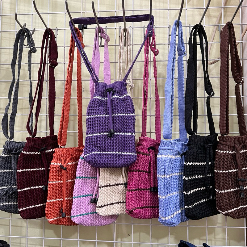[BISA COD] SLINGBAG HP RAJUT SERUT / TAS RAJUT SERUT / SLEMPANG WANITA / MOTIF BELANG 9019 Tas Rajut