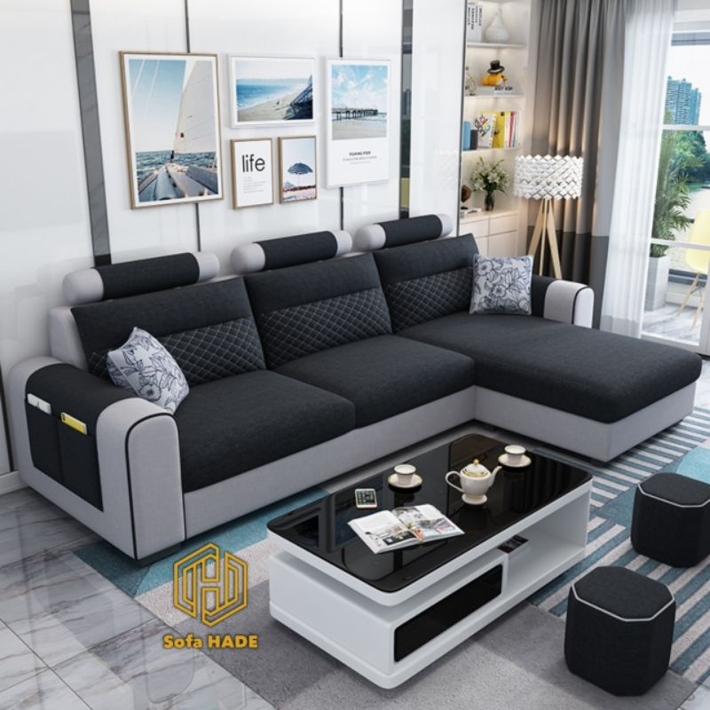 Sofa Minimalis Ruang Tamu 3 Seater 2 Puff {free ongkir Surabaya Sidoarjo Gresik Lamongan}