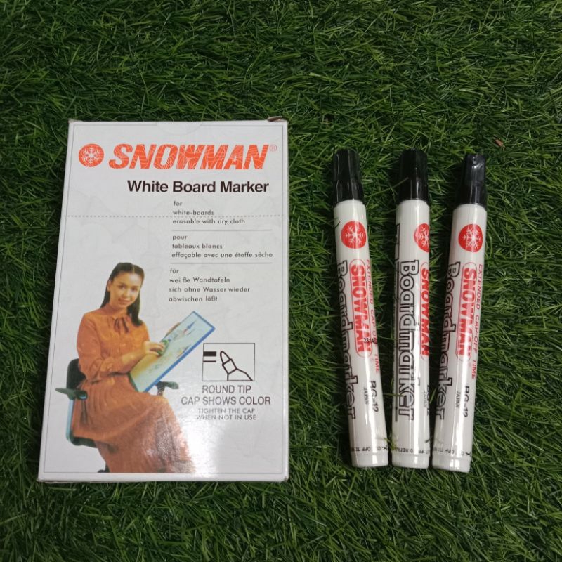 

KF || Spidol Whiteboard SNOWMAN BG-12 - SPIDOL PAPAN TULIS BIRU HITAM MERAH - SATUAN