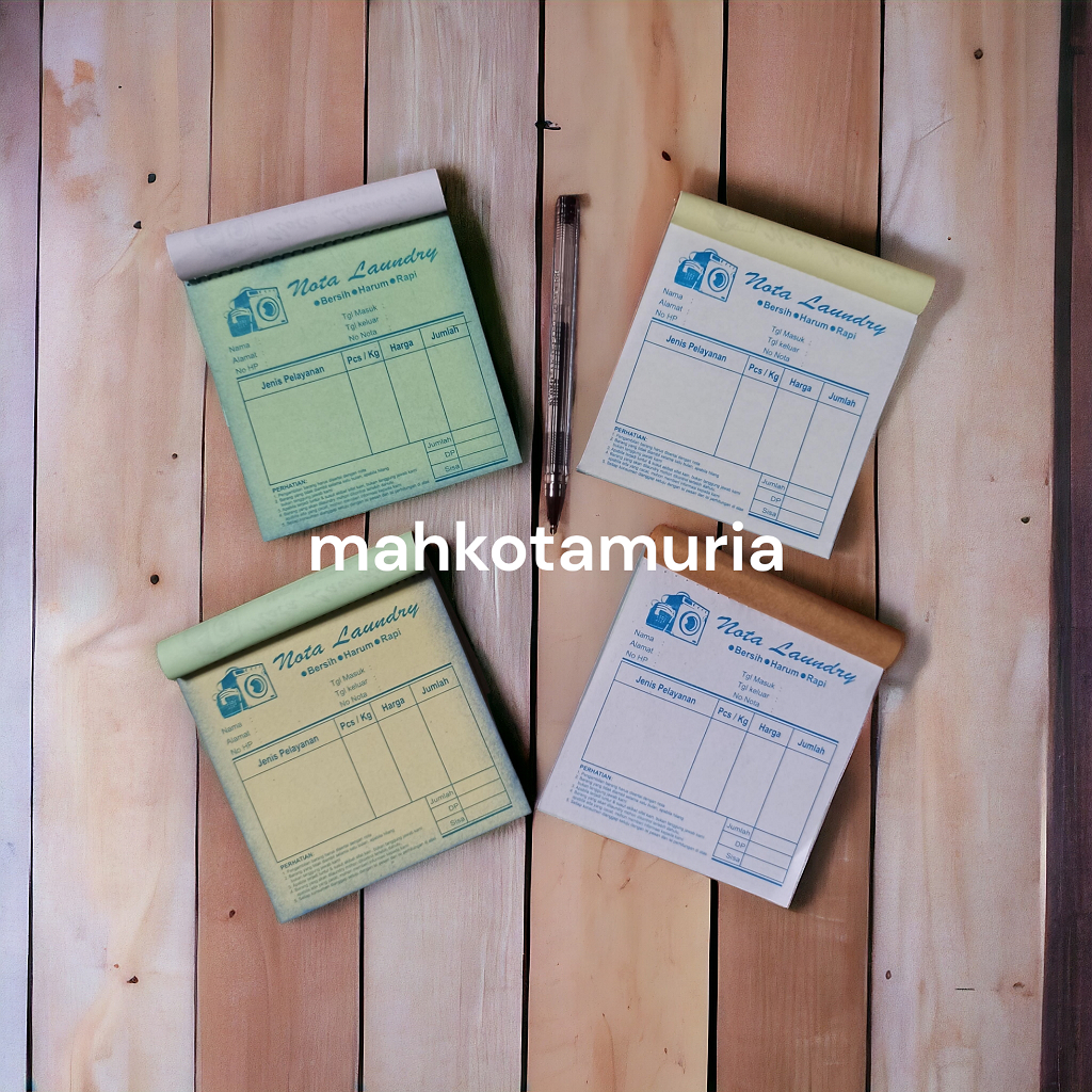 

Nota Laundry Rangkap 3 Non Custom Ukuran 1/6 Folio