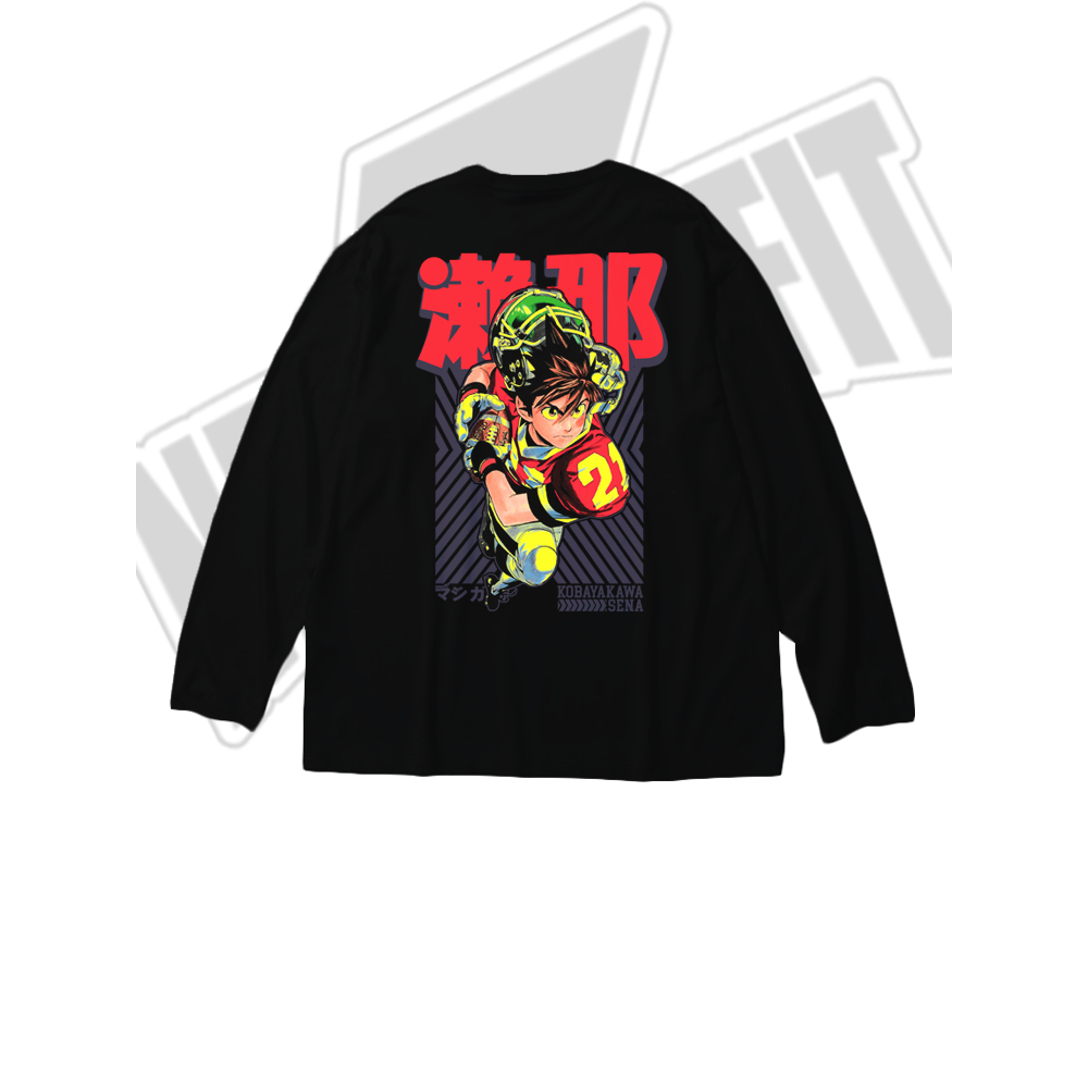 Kaos T shirt Anime Pria Wanita Anak anak Lengan Panjang SENA KOBAYAKAWA EYESHIELD 21 DEIMON DEVIL BA