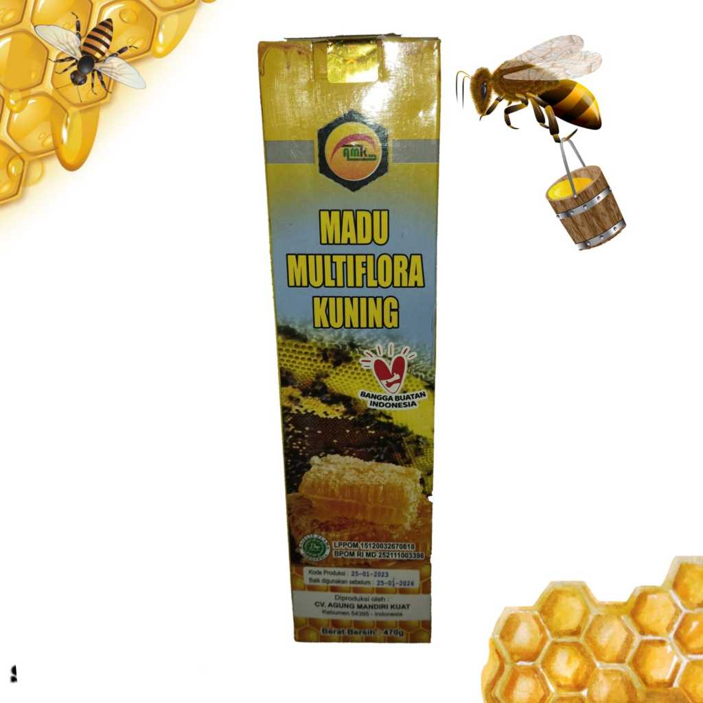 

AMK Madu Multiflora Kuning 470 gram