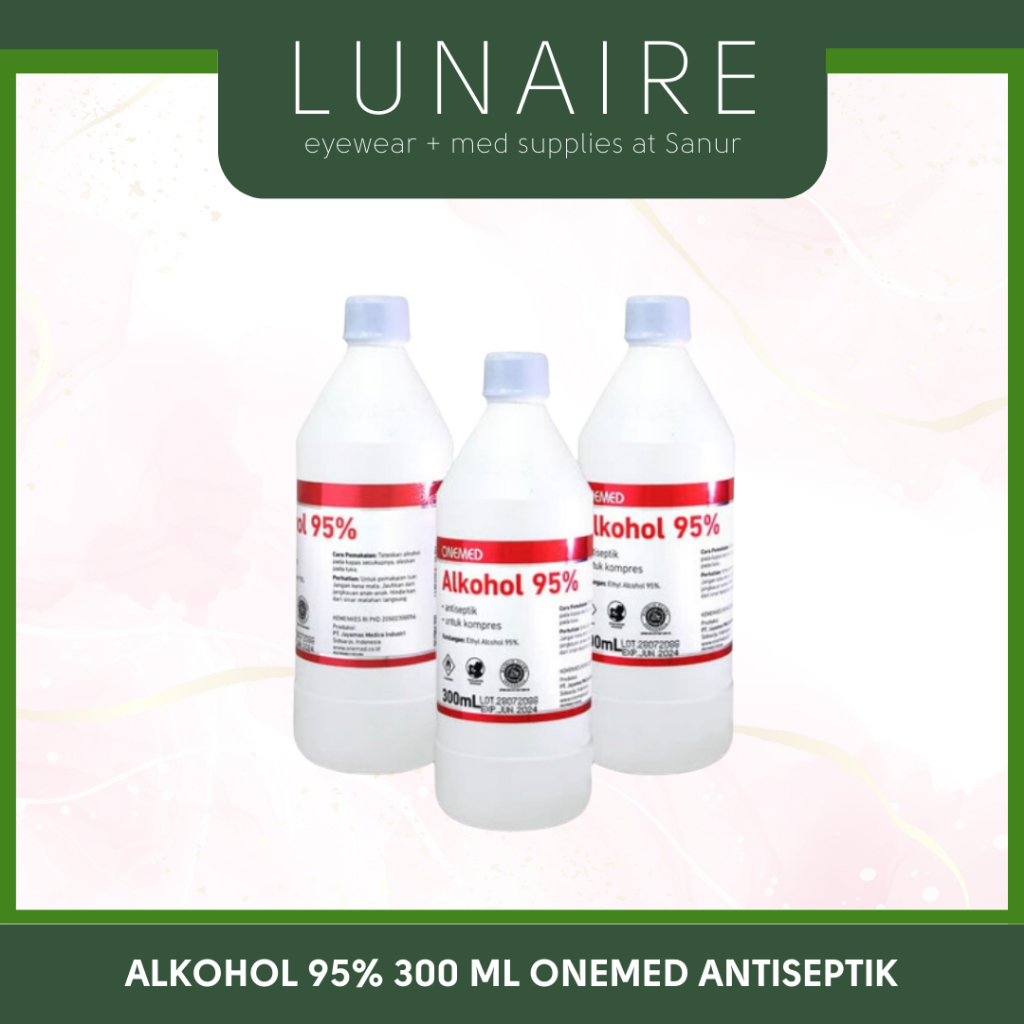 Alkohol 95% Onemed 300 ml Etanol Original Merk Onemed
