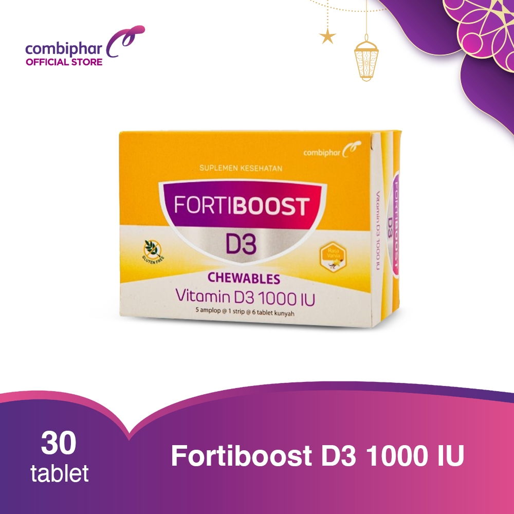 Fortiboost D3 1000 (30 tablet) – Vitamin D3 1000 IU Tablet Kunyah