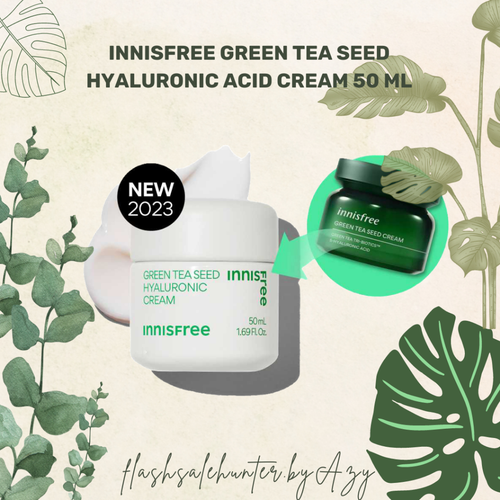 Innisfree Green Tea Seed Hyaluronic Cream 50 ml ceramide panthenol calming gel cream moisturizer gel