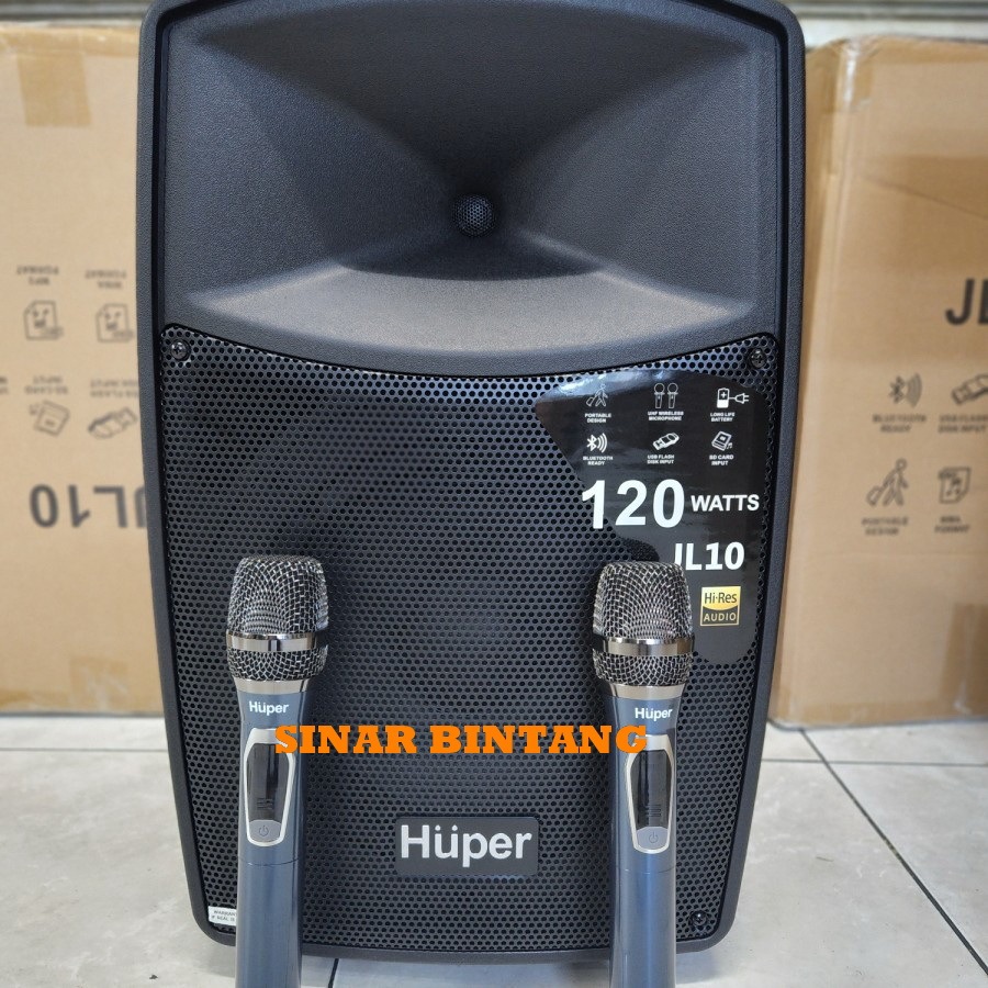 [ 100% ORI ] Speaker Portable Meeting HUPER JL10 - 10 Inch Huper JL 10 / JL-10 original garansi resm