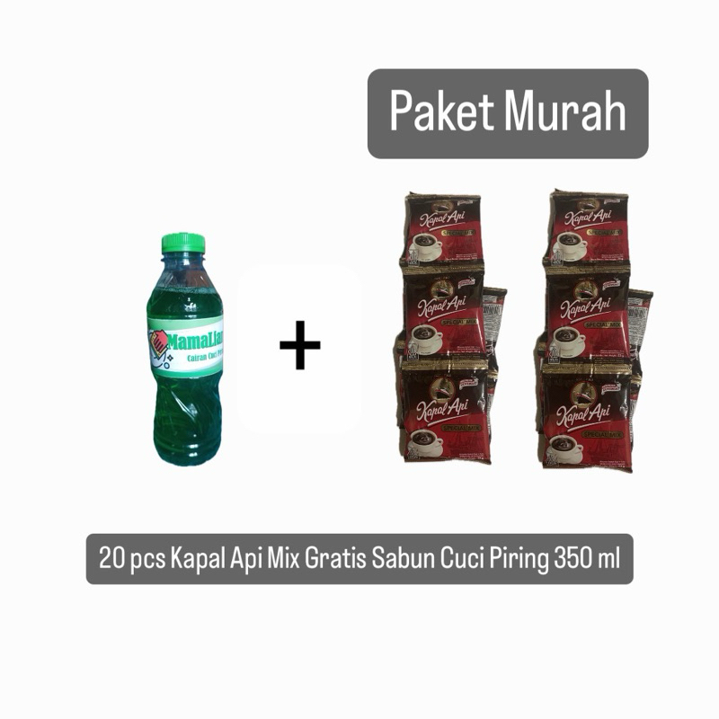 

Kapal Api Mix 2 Renceng (20 Pcs) Gratis Sabun Cuci Piring 350 ml