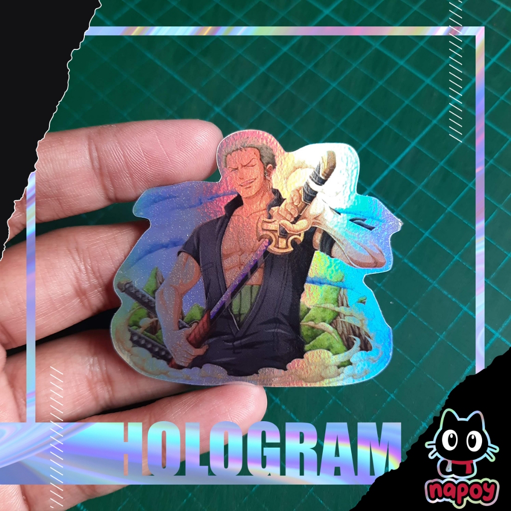 

Stiker Hologram Anime One Piece Roronoa Zoro pose