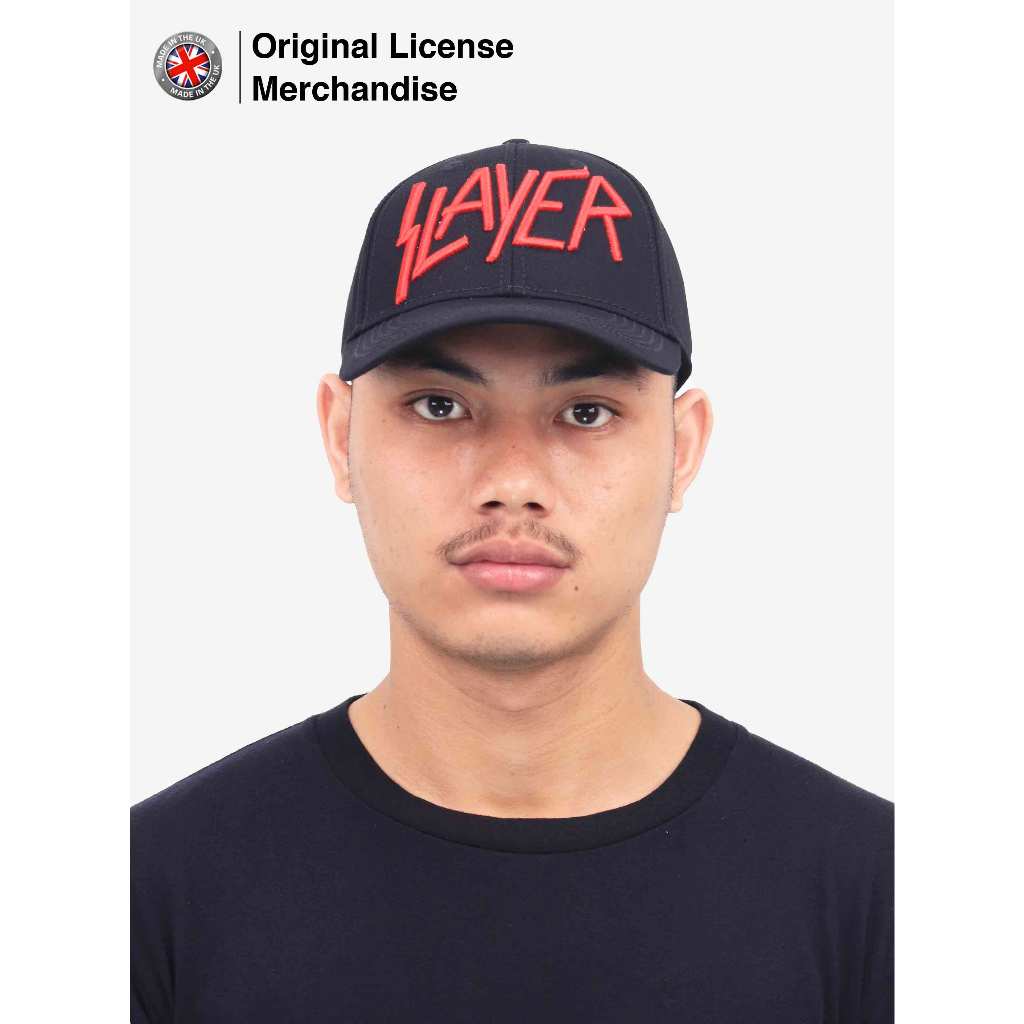 Topi Hat Baseball Cap Pria Wanita Casual Sport Dewasa Katun Bordir Import Premium Band Musik SLAYER 