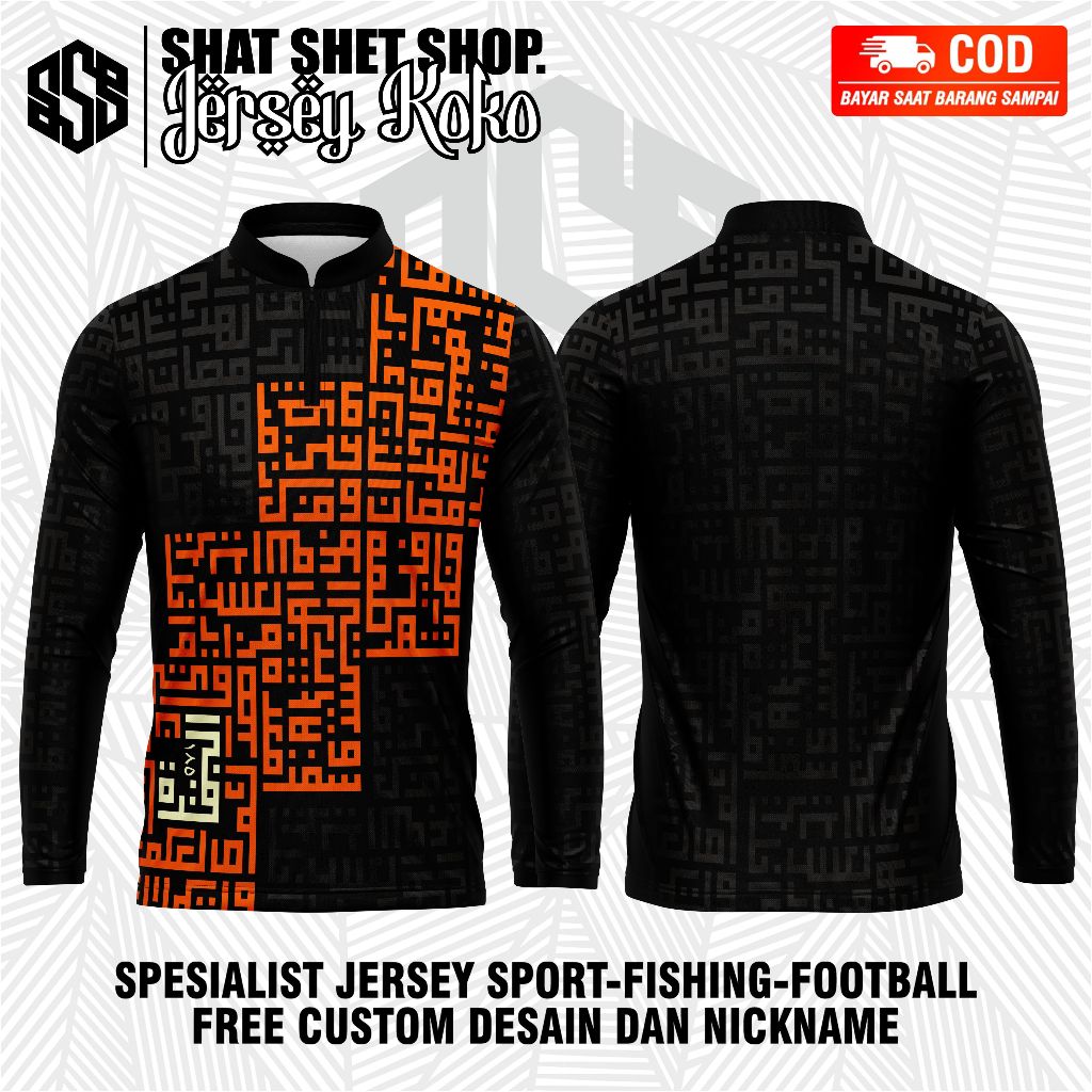 Jersey Kaos Koko Kufi Hitam Putih Terbaru
