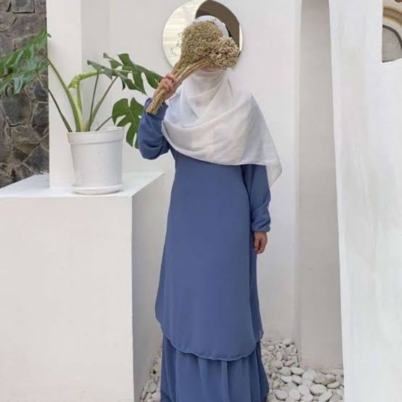 gamis malaysia ceruti babydoll/full puring/dress terbaru/simple