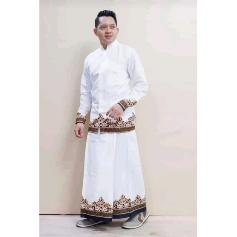 Baju koko set sarung solo  bahan katun Primisima