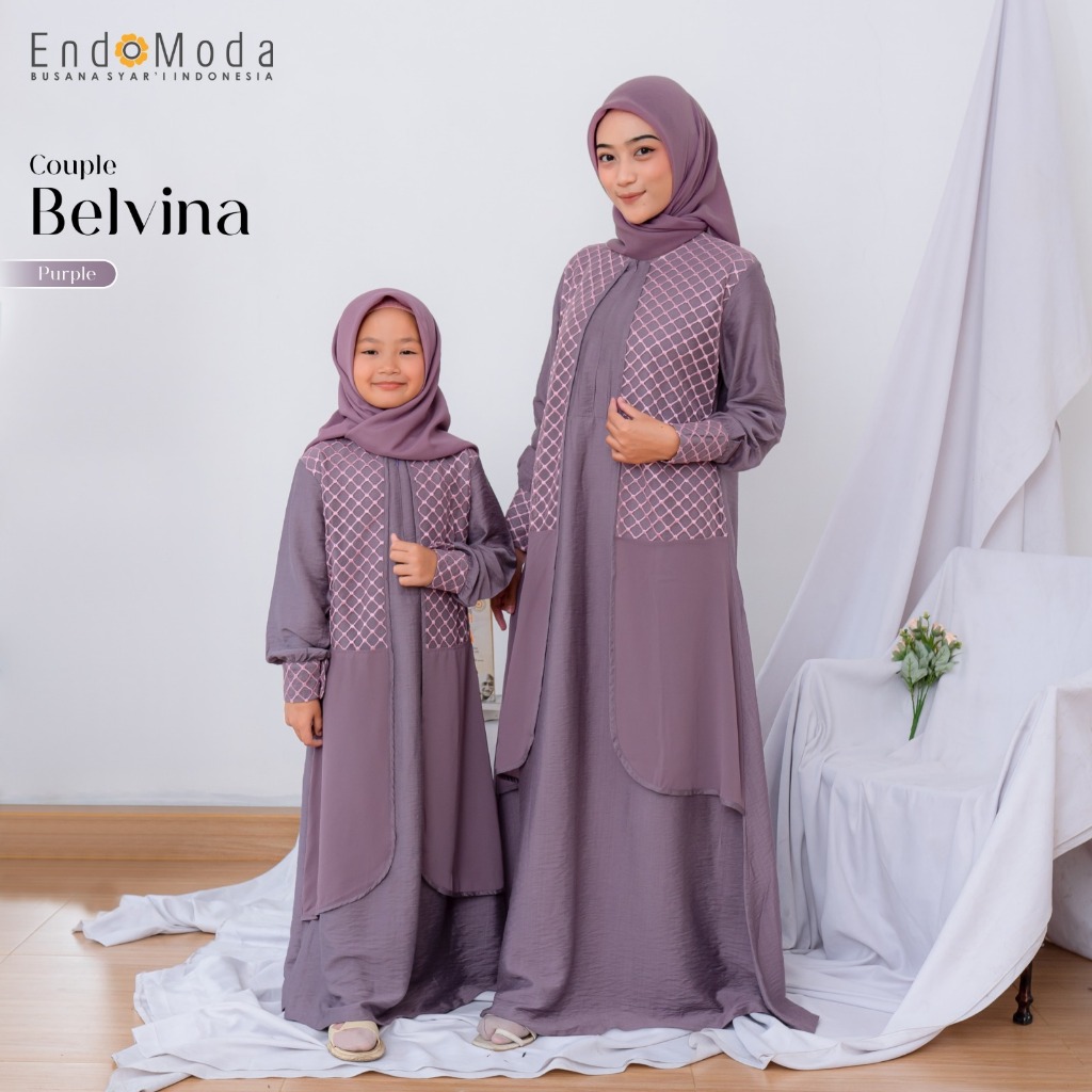 Couple Endomoda Belvina Gamis Ibu dan Gamis Anak