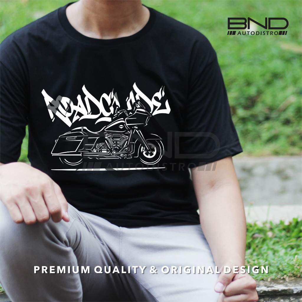 Kaos Harley Davidson Road Glide SIDE - T-Shirt Harley Kaos Harley Roadglide Kaos Motor Harley
