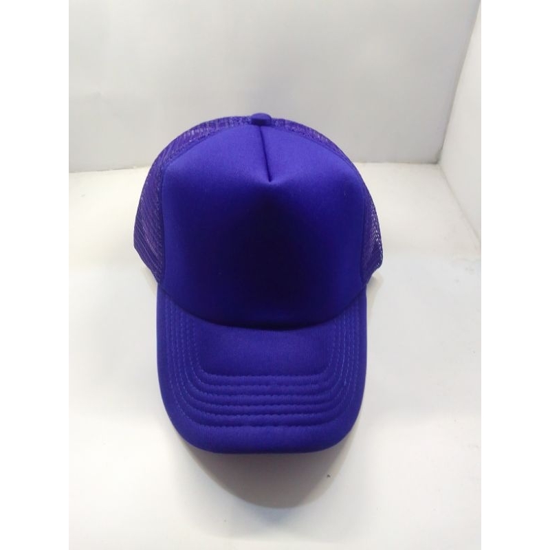 TOPI JARING POLOS BIRU