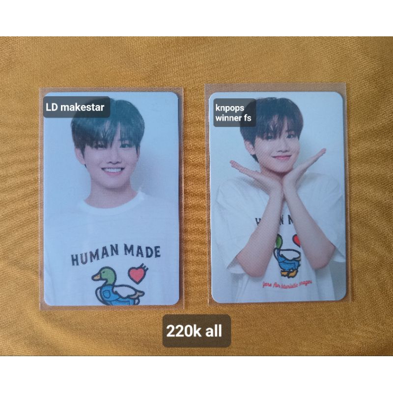 photocard junkyu ld makestar, winner fs everline, asahi fs sg, ld md hello junghwan junkyu