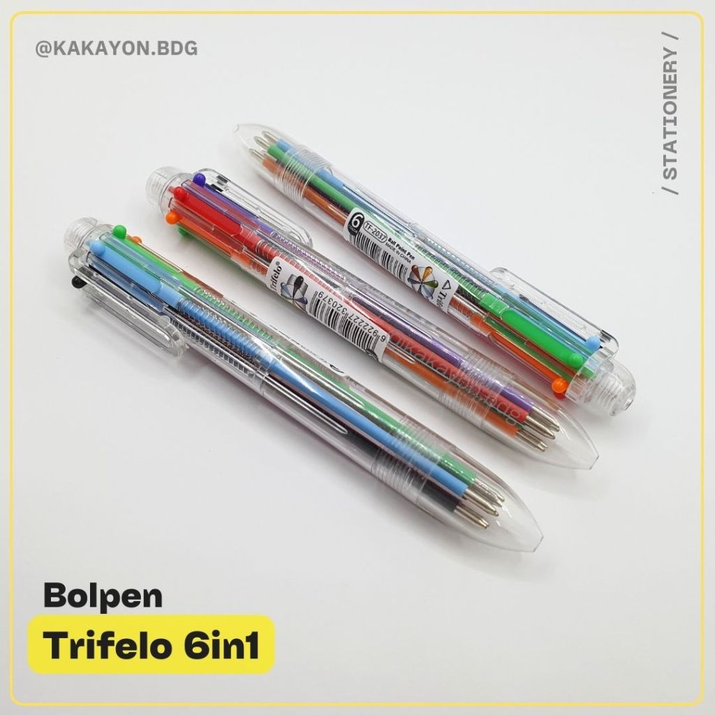 

Ballpoint Bolpen Trifelo 6in1 Warna Warni