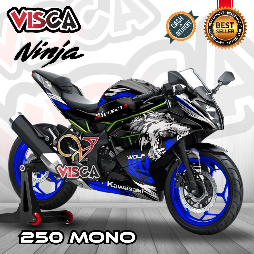 Decal Ninja 250RR Mono Full Body Stiker Ninja 250SL Striping Ninja 250 Sl Mono Dekal Ninja 250 Mono 