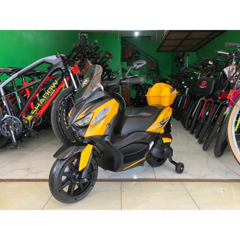 SEPEDA MOTOR AKI ANAK MODEL NMAX EXOTIC EMT 2212 MURAH BERKUALITAS MAINAN ANAK