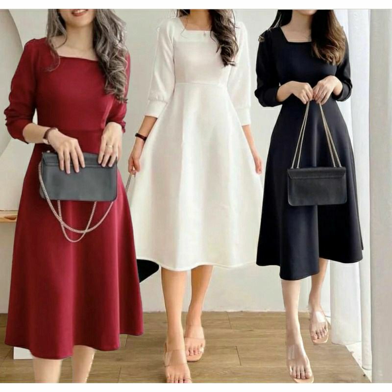 Daphane Dress / Korean midi dress / Midi Dress