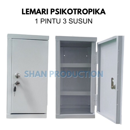 Lemari Obat Klinik 2 Susun - Lemari Obat - Lemari Psikotropika