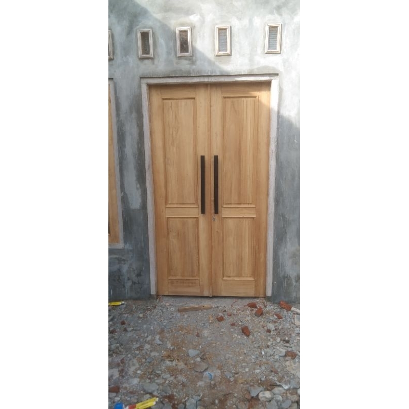 Daun Pintu kupu tarung kayu jati
