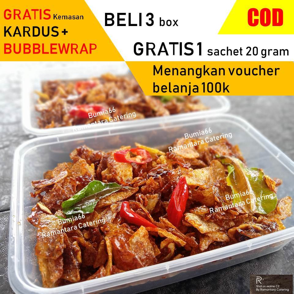 

COD Sambal Goreng Kentang Tahan 1 Bulan Kemasan Aman Bubble Wrap dan Kardus Cocok Untuk Lauk Kering Siap Saji (Kering Kentang)