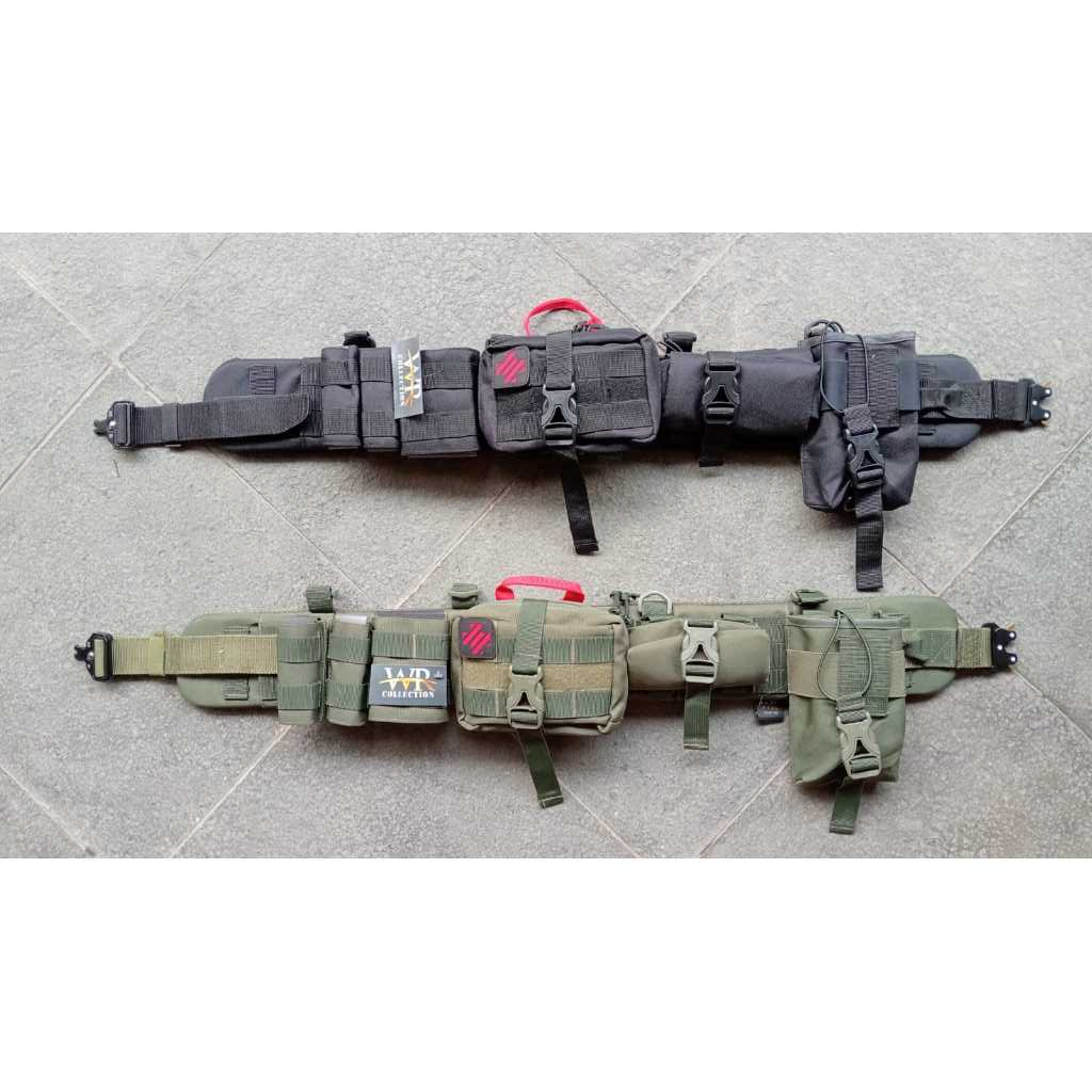 Kopel Tactical WarBelt kopel komplit model jatah Brimob / Kopel jatah brimob hijau / kopel jatah bri