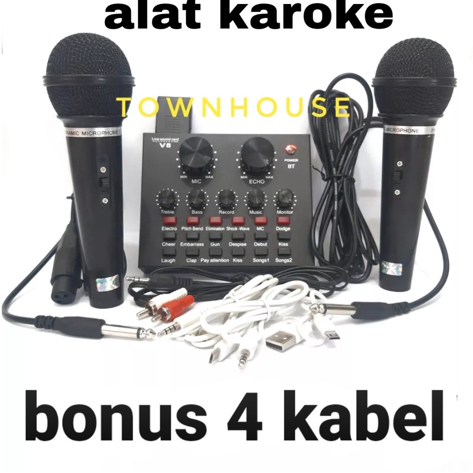 MG Amplifier Karoke POWER AMPLI BLUETOOTH V8 PREMIUM Live Streaming Soundcard Adapter Phone Laptop M