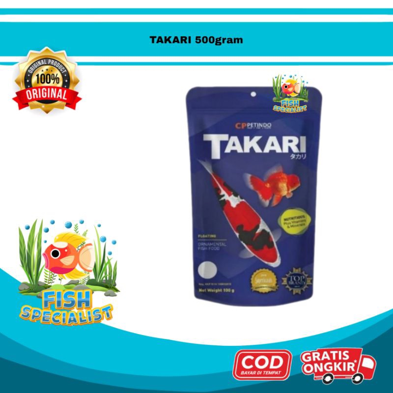 TAKARI 500gram Makanan Ikan Pelet Pakan
