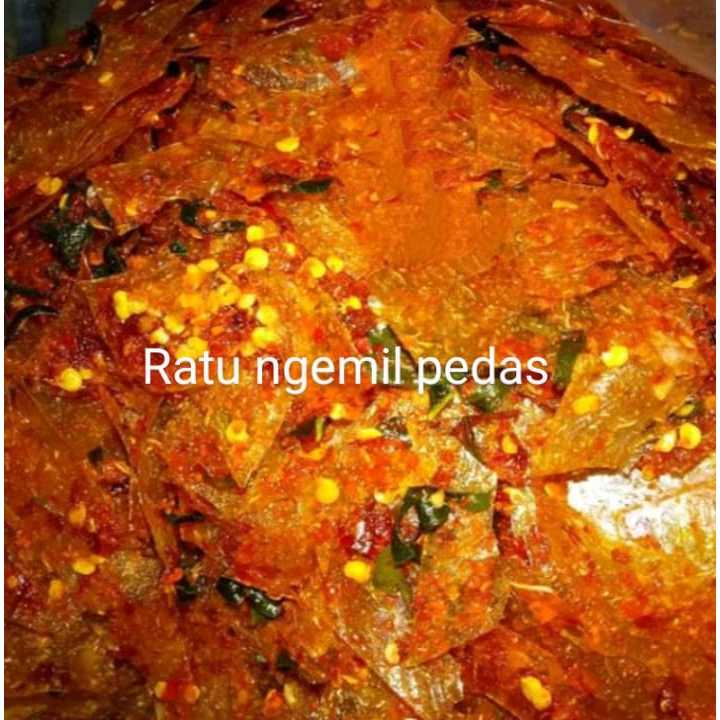 

Keripik kaca/kripca 500gram pedas gurih daun jeruk/original gurih daun jeruk