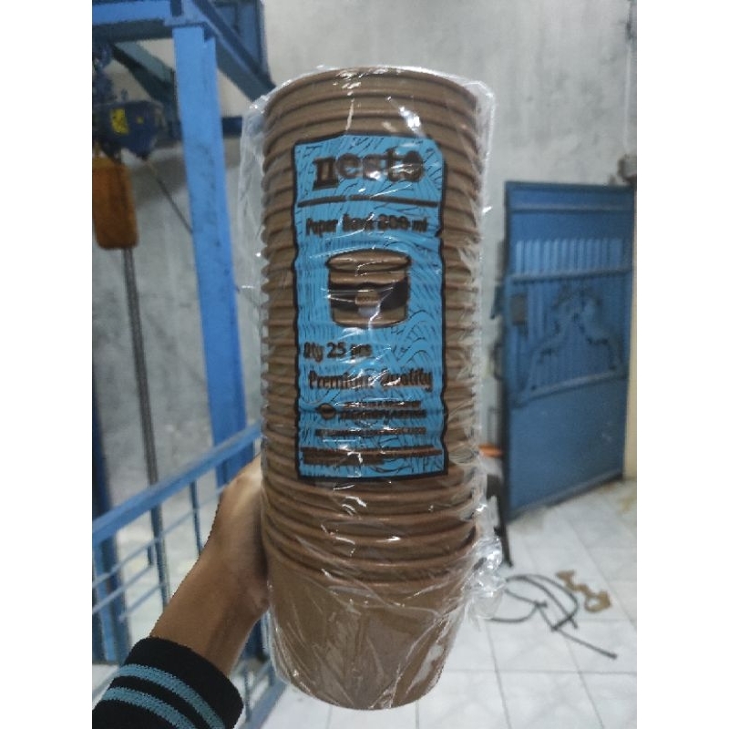 Paper Bowl Kraft 800 ML / Mangkok Kertas Coklat 800 ml Merk Nesto / Paper Bowl Kraft 800