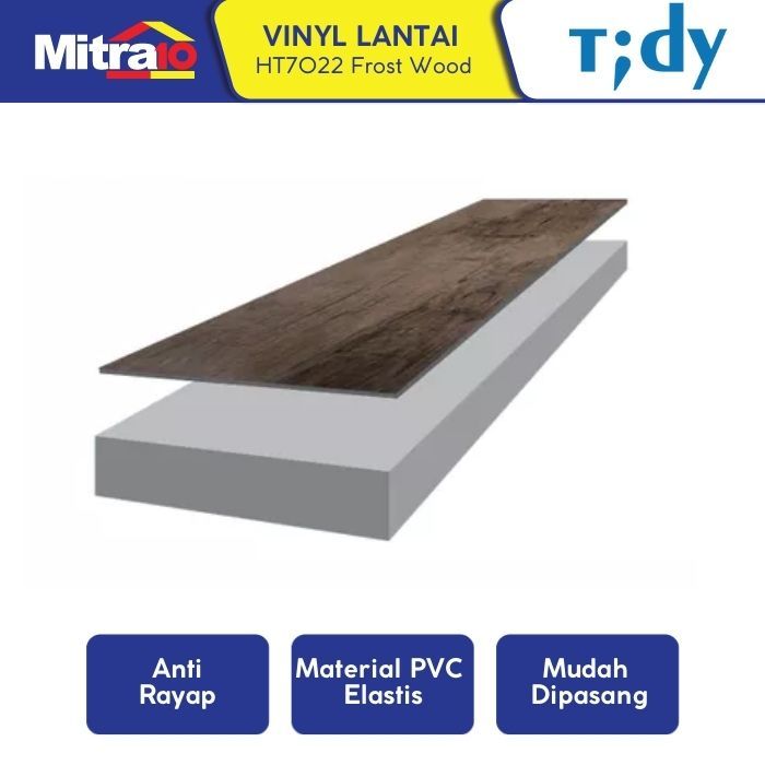 Vinyl Lantai Motif Kayu Tidy HT7022 Frost Wood 90x15cm
