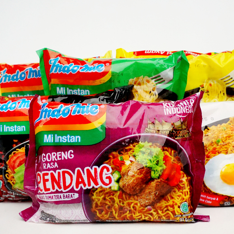 

Mie Instan - Indomie Varian Goreng / Rendang / Ayam bawang / Soto / Kari