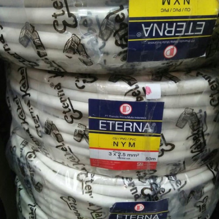 Kabel listrik NYM 3x25 Eterna meteran e Terbaru