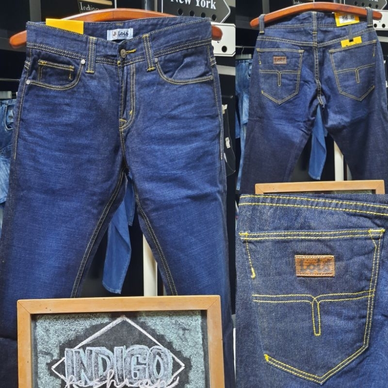 CELANA PANJANG JEANS LOIS ☆☆ 100% ORIGINAL ☆☆ SLIM FIT ☆☆ WARNA BIRU DONGKER PIAS ☆☆ ROUGH FEEL