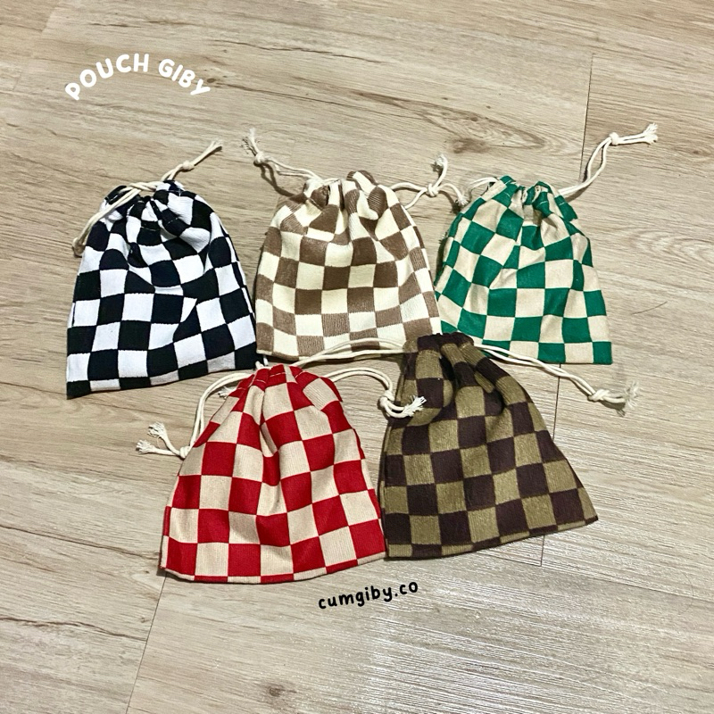 pouch plaid makeup tas makeup mini