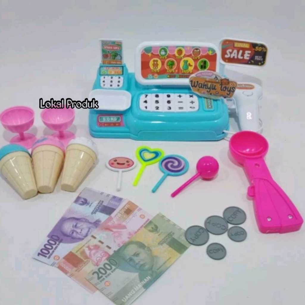 Mainan Kasir Cash Register LK 20 | Mainan Anak Edukasi Kasir Kasiran Ada Suara Mainan Anak Mesin Kas
