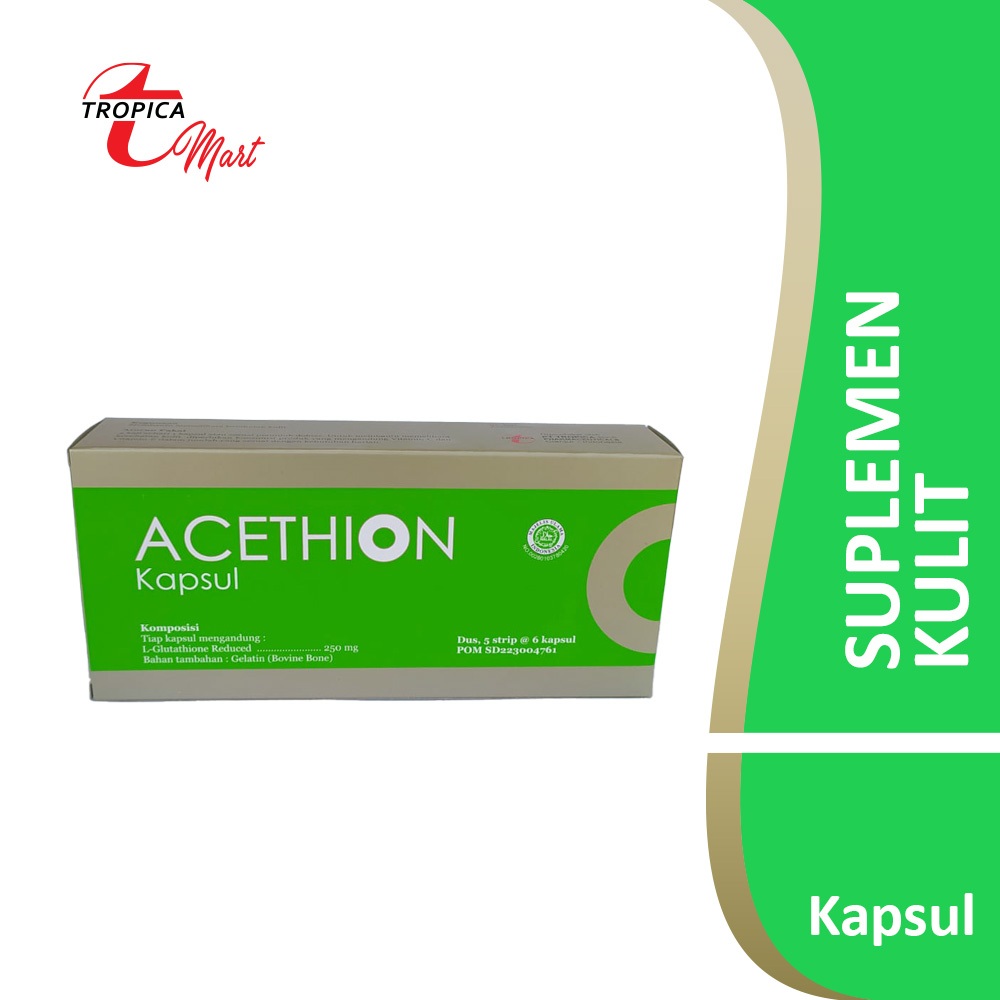 Acethion @ 30 Kapsul L-Glutathione Reduced Membantu Memelihara Kesehatan Kulit
