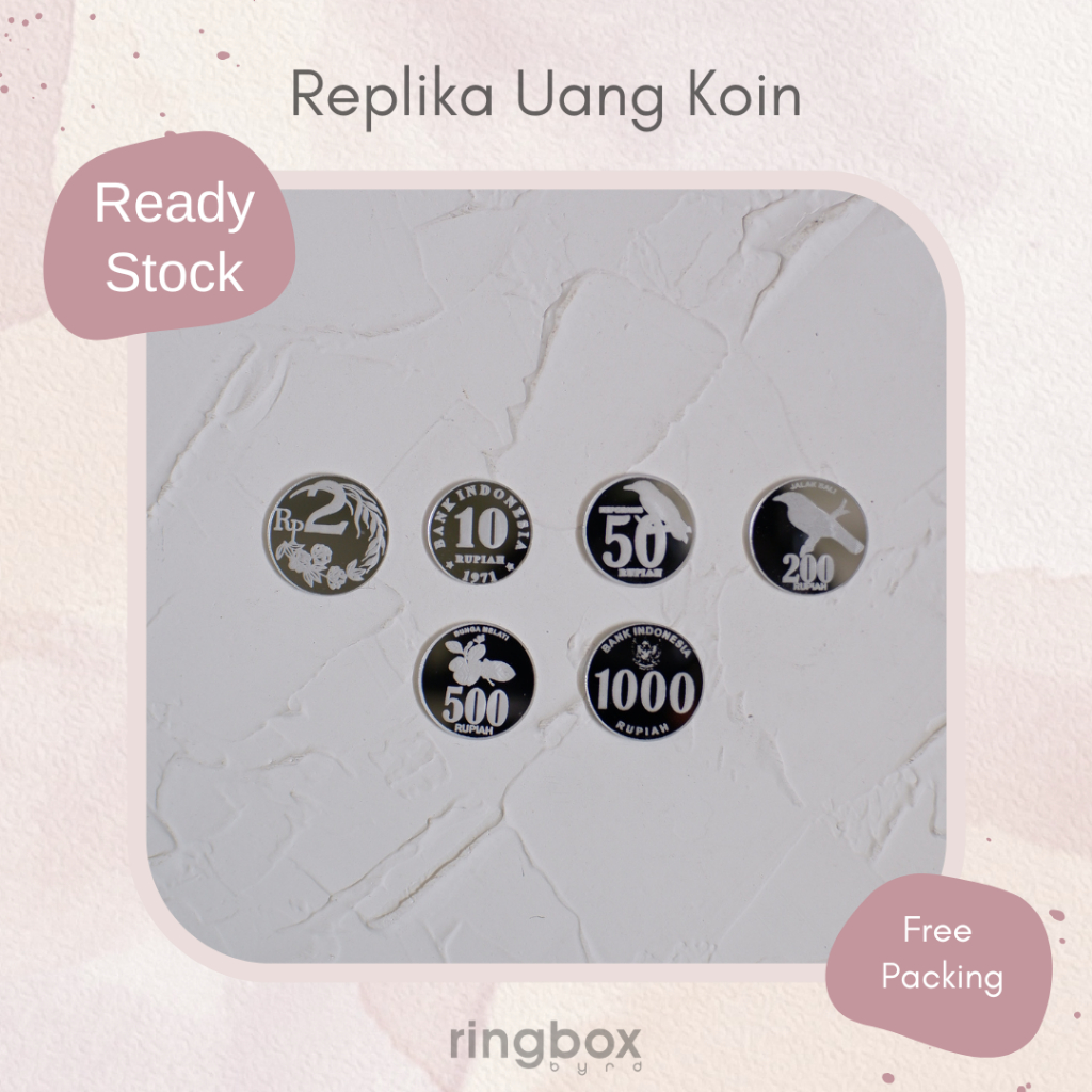 REPLIKA UANG KOIN KUNO MAHAR AKRILIK SILVER / PERAK / DUMMY REPLIKA UANG KUNO MAHAR NIKAH
