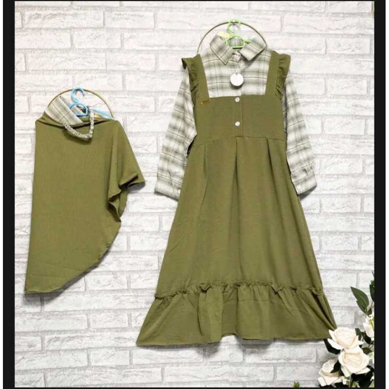 Gamis haruka set jilbab anak